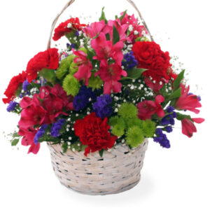 Vibrant Mixed Flower Basket