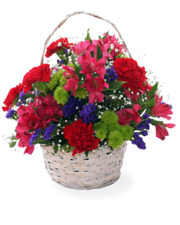 Vibrant Mixed Flower Basket