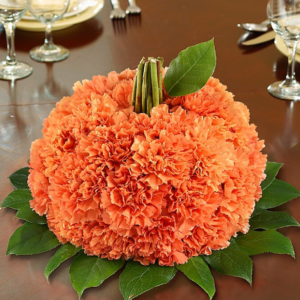 Fresh Flower Fall Pumpkin